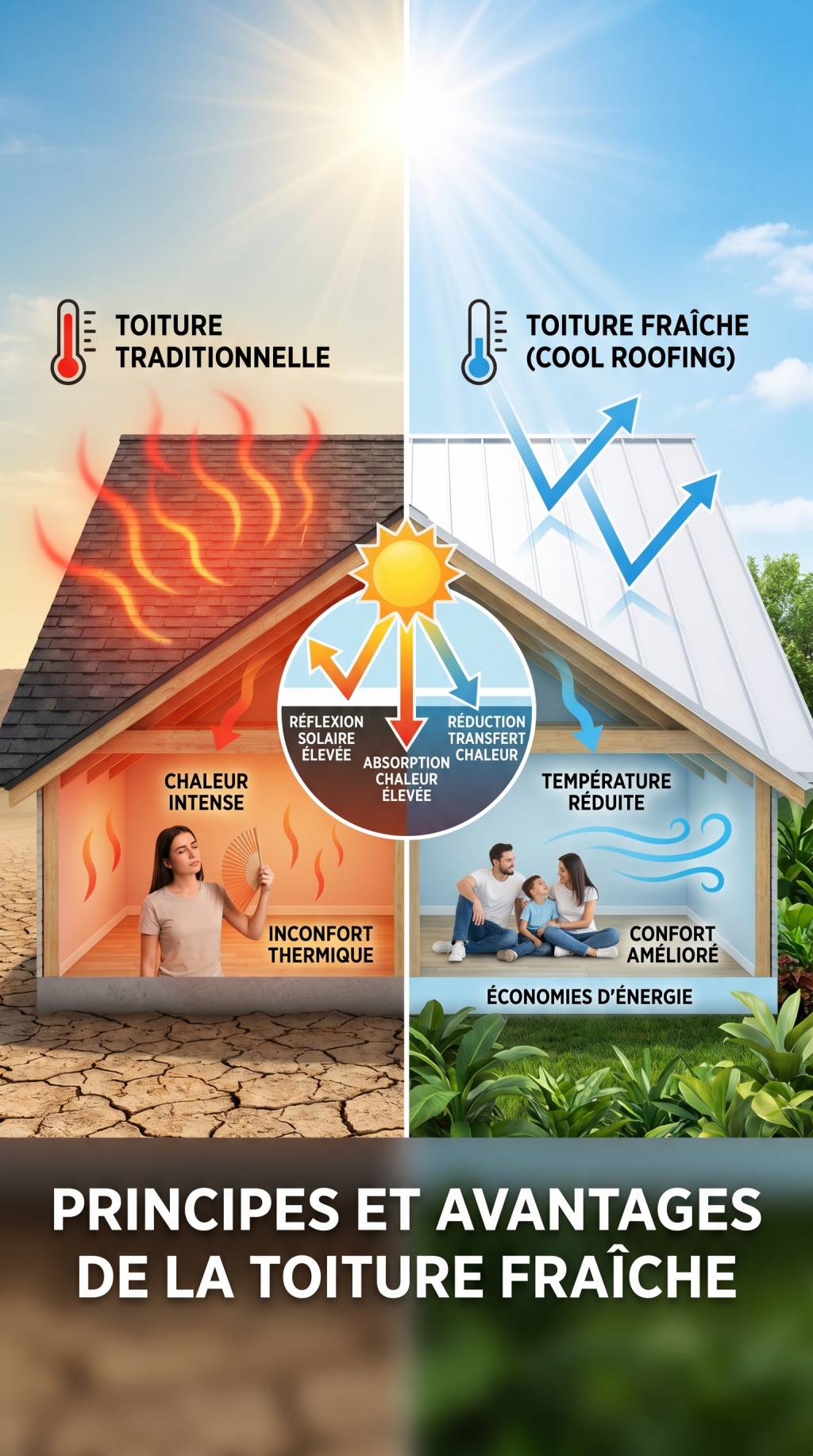 Le cool roofing : principes et bénéfices pour réduire la chaleur et améliorer le confort